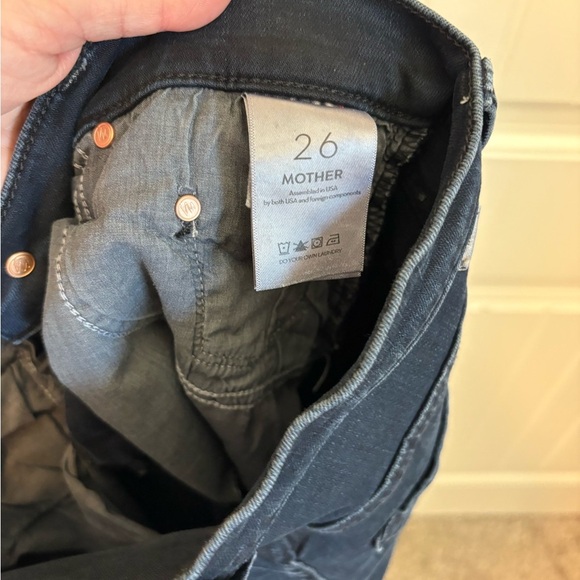 Mother NWOT Black The Mid-Rise Rider Ankle Jeans in Night in Paris size 26 - Picture 8 of 8